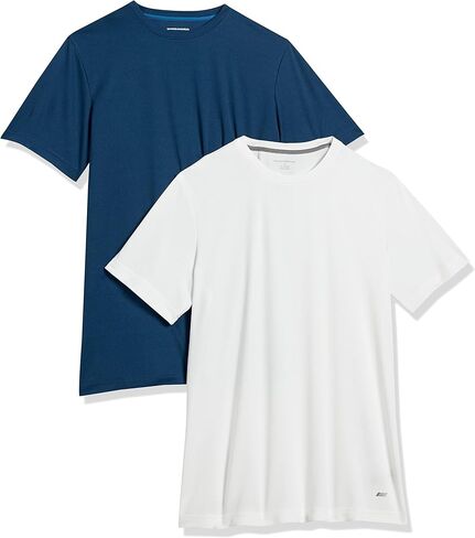 Amazon Essentials T-Shirts for Men, Active Performance Tech, Available in Big & Tall, Pack of 2 in Kuwait
