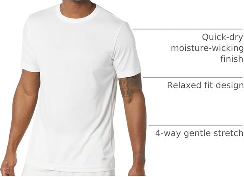 Amazon Essentials T-Shirts for Men, Active Performance Tech, Available in Big & Tall, Pack of 2 in Kuwait