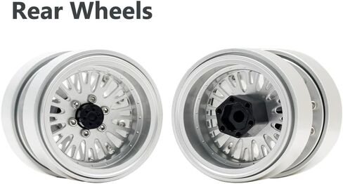 DJX CNC 1.3 بوصة خلفية أمامية عجلات ثنائية البواريخ حافة لسيارة زاحف RC 1/24 محوري SCX24 F150 C10 1/18 REDCAT ASCENT18 TRAXXAS TRX4M RCROARDES PROARDS (PINK) in Kuwait