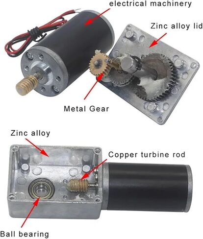 5840-31ZY Turbo Worm Encoder Micro DC Reduction Motor Self Locking Speed Control Small Motor 160RPM 12V in Saudi Arabia