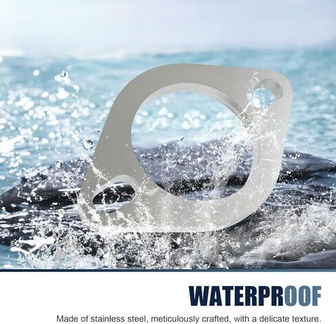 2 PCS Car Exhaust Flange Gasket, Stainless Steel 2 Exhaust Bolts and Nuts Kit, 2.5" High Temperature Catalytic Converter Gasket, Exhaust Flange Repair Kit Universal for Most Car (Silver) in Kuwait