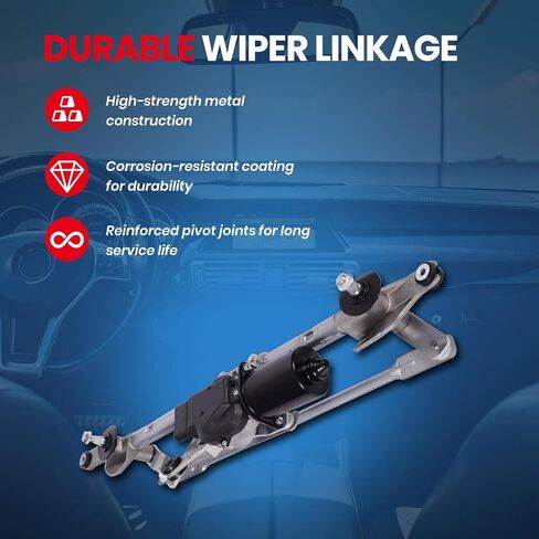 MOCA Front Wiper Linkage & Motor Assembly Compatible with 2010-2017 for Chevrolet Equinox with Wiper Motor & 2010-2017 for GMC Terrain with Wiper Motor in Saudi Arabia