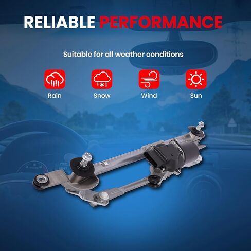 MOCA Front Wiper Linkage & Motor Assembly Compatible with 2010-2017 for Chevrolet Equinox with Wiper Motor & 2010-2017 for GMC Terrain with Wiper Motor in Saudi Arabia