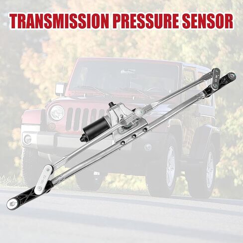 Front Windshield Wiper Motor and Linkage Assembly Compatible with Jeep Wrangler 07-18 Replaces 55077859AC in Saudi Arabia