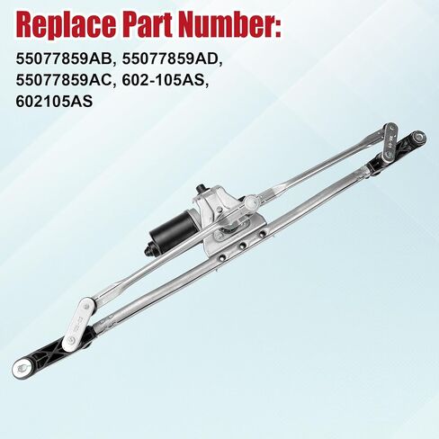 Front Windshield Wiper Motor and Linkage Assembly Compatible with Jeep Wrangler 07-18 Replaces 55077859AC in Saudi Arabia