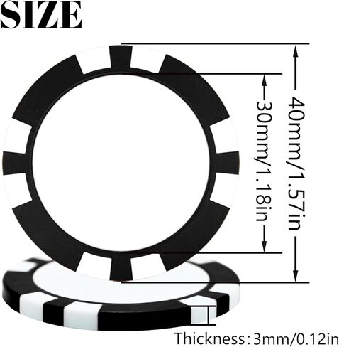 رقائق البوكر الخزفية المخصصة، تصميم شخصي ليالي الكازينو، ألعاب البوكر المنزلية، هدايا حفلات الجولف، شعار/نص/صورة قابلة للتخصيص، حزمة من 25-1000 in Kuwait