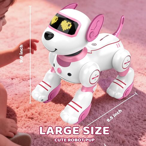 Robot Dog Toy for Kids 3-12: Remote Control Interactive Robot Puppy with Touch & Follow, Programmable Tricks, Dancing & Walking, Birthday Gift for Smart Boys & Girls in Saudi Arabia