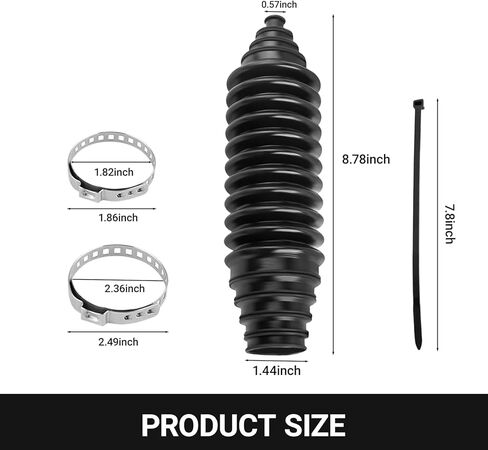 Car Rack and Pinion Boot Steering Tool Kit, Silicone Inner Tie Rod Boot Set With Bellow Cable Ties Clamps Professional Automotive Accessories For Steering System Maintenance in Kuwait