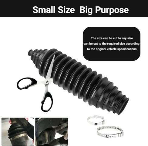 Car Rack and Pinion Boot Steering Tool Kit, Silicone Inner Tie Rod Boot Set With Bellow Cable Ties Clamps Professional Automotive Accessories For Steering System Maintenance in Kuwait