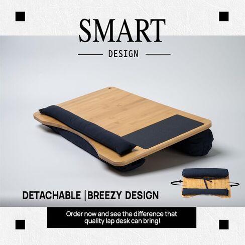 Lap desks for Adults,Adjustable Laptop Desk with Pillow Cushion,Fits up to 16'', Portable Laptop Desk for Bed/Couch/Car, Extra Large Lap Desk with Detachable Cushions, Travel Lap Desk,Dorm Essentials in Saudi Arabia