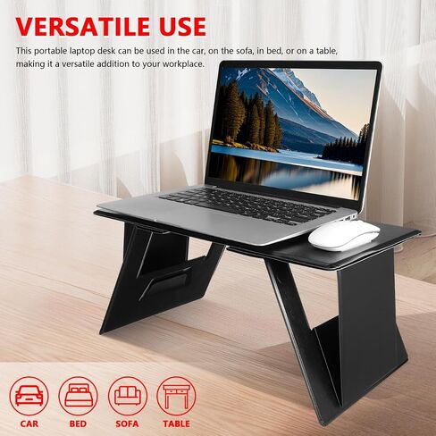 PRETYZOOM Foldable Laptop Desk, Adjustable Height and Angle Lap Desk for Reading, Working, Writing, Portable Laptop Table for Couch Sofa in Saudi Arabia