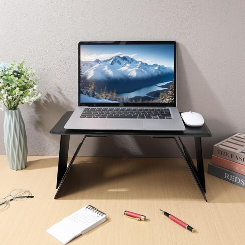 PRETYZOOM Foldable Laptop Desk, Adjustable Height and Angle Lap Desk for Reading, Working, Writing, Portable Laptop Table for Couch Sofa in Saudi Arabia