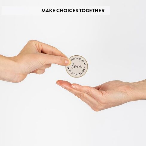 Andaz Press Personalized Couple Decision Coin Gifts, Custom Flip to Decide Coin, Decision Maker Coin, Funny Couple Gift for Boyfriend, Girlfriend, Husband, Wife, Men, Women, Includes Keychain Holder in Saudi Arabia
