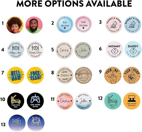 Andaz Press Personalized Couple Decision Coin Gifts, Custom Flip to Decide Coin, Decision Maker Coin, Funny Couple Gift for Boyfriend, Girlfriend, Husband, Wife, Men, Women, Includes Keychain Holder in Saudi Arabia