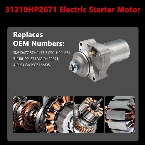 محرك بداية لهوندا TRX90X 2009-2025 / Sportrax 90 TRX90 2x4 2006 / Sportrax 90 TRX90EX 2007-2008 يستبدل OE #31210-HP2-671 31210HP2671 in Kuwait