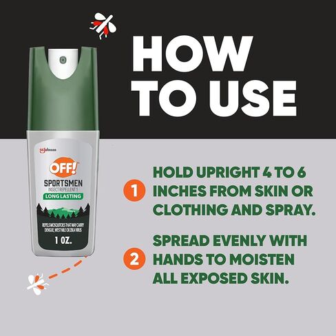 OFF! Deep Woods Sportsmen Insect Repellent Spritz, Maximum Strength, Bug Spray with up to 10 Hours of Protection, 1 oz (Pack of 12) in Kuwait