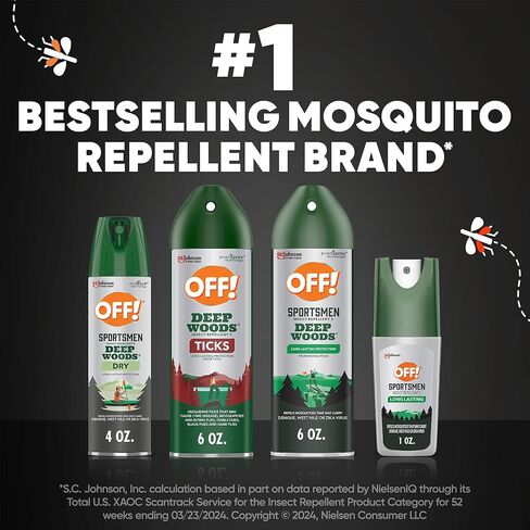 OFF! Deep Woods Sportsmen Insect Repellent Spritz, Maximum Strength, Bug Spray with up to 10 Hours of Protection, 1 oz (Pack of 12) in Kuwait