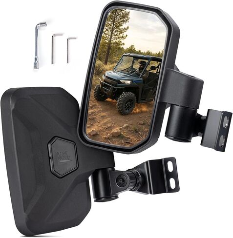 مرايا الرؤية الجانبية KEMIMOTO UTV متوافقة مع Polaris Ranger 570 500 900 XP 2014-2025، ميزة الربيع الخلفي، أنبوب مناسب للمحترفين، أجزاء ملحقات وظيفة إعادة الضبط التلقائي الذكية in Saudi Arabia