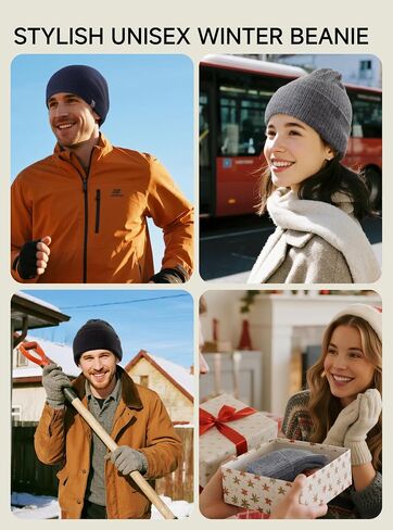 TRENDOUX Wool Beanie for Men Women: Knit Cuffed Beanie Unisex Stocking Cap Soft Daily Winter Hat Skull Cap in Saudi Arabia