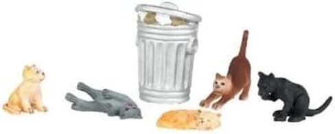 Bachmann Trains - FIGURES - CATS with GARBAGE CAN (6pcs/pk) - O Scale in Saudi Arabia