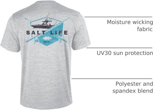Salt Life Men's Ride Or Die Short Sleeve Performance Pocket Tee in Saudi Arabia