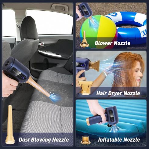 Car Vacuum Cleaner, 15000PA Mini Portable Handheld Car Vacuum Rechargeable Dust Buster, Wireless Air Blower, LED Display Powerful Cordless Vacuum Cleaner for Home Pet Hair Office in Saudi Arabia