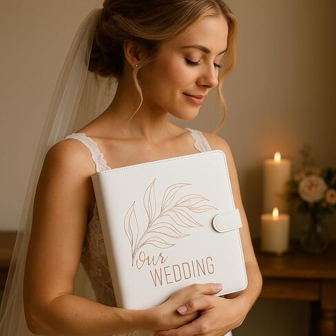Wedding Planner Book and Organizer for Bride - Perfect Engagement Gift for Newly Engaged - Future Mrs Wedding Planning Binder with Rose Gold Accents, Tabs, Checklists - Bride to Be Gift in Kuwait