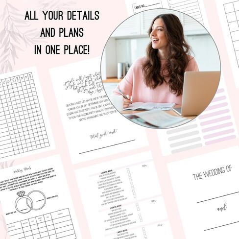 Wedding Planner Book and Organizer for Bride - Perfect Engagement Gift for Newly Engaged - Future Mrs Wedding Planning Binder with Rose Gold Accents, Tabs, Checklists - Bride to Be Gift in Kuwait