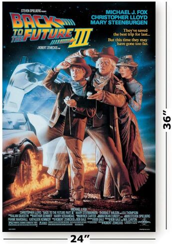 Back To The Future I, II & III - 3 Piece Movie Poster Set (Regular Styles) (Size 24" x 36" each) (Unframed Posters) in Saudi Arabia
