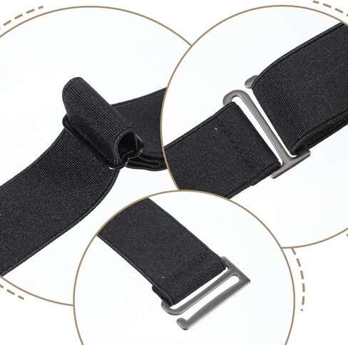 2 PCS Elastic Crop Tuck Band Women, Lightweight Adjustable Band for Crop Tops, Invisible Shirt Tuck Band for Cropping Shirts Women Jeans Pants Dresses Change the Style of Your Tops(Black, Khaki) in Saudi Arabia