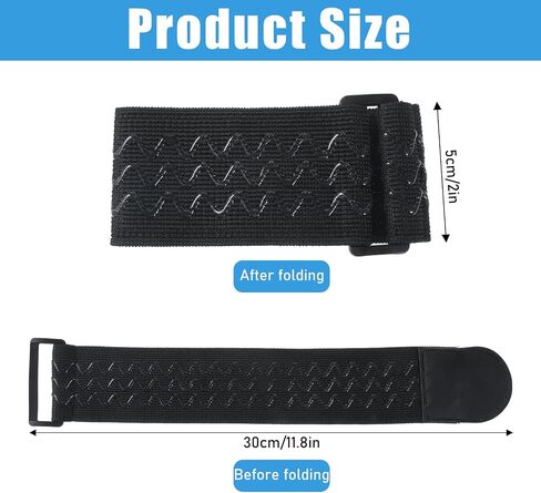 Black Boot Straps, 2 PCS Elastic Polyester Ankle Straps for Cowboy Boots Adjustable Boots Bands Self-adhesive Trousers Blouses Elastic Strap Band with Hook and Loop for Hiking Fishing Hunting in Saudi Arabia