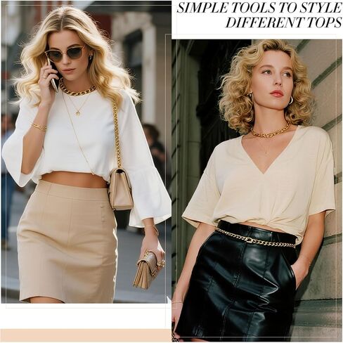 Boao 2 Pcs Shirt Tuck Band Women Tuck Adjustable Band Tucking Sweaters Shirts Belly Leak Elastic Crop Belts for Women(Black) in Saudi Arabia
