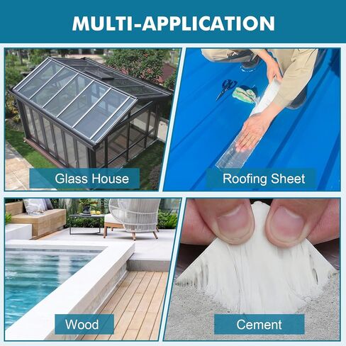 شريط بوتيل من الألومنيوم المقاوم للماء في الهواء الطلق، 3.94 بوصة × 16.4 قدم × 5/128 بوصة، شريط مانع للتسرب RV/البحرية، إيقاف تسرب سقف العربة، إصلاح ورقة التسقيف، ختم القارب، مقاوم للطقس ومتين in Kuwait