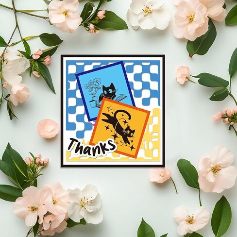 Lovely Black Cat Clear Stamps Leaf Flower Fish Butterfly Silicone Clear Stamp Seals Cartoon Animals Transparent Stamps for DIY Scrapbooking Cards Making Photo Album Journal in Saudi Arabia