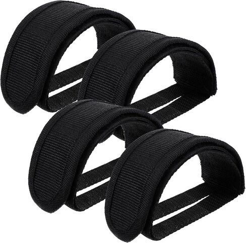 2 Pair Bike Toe Clips Strap, Bicycle Pedal Straps, Black Bicycle Feet Straps for Fixed Gear Bike Pedals and Cleats Parts in Saudi Arabia