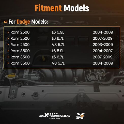 مبرد زيت محول عزم دوران ناقل الحركة maxpeedingrods لـ Dodge Ram 2500 L6 5.9L 2004-2009، لـ Dodge Ram 2500 L6 6.7L 2007-2009، لـ Dodge Ram 2500 V8 5.7L 2003-2009، يستبدل 68004317AA in Saudi Arabia
