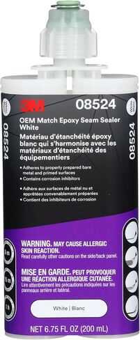 3M OEM Match Epoxy Seam Sealer 08524، أبيض، 200 مل، إيبوكسي للسيارات من جزأين، متوسط ​​الجسم، علاج سريع، للسيارات المعدنية العارية أو الأسطح المعدة in Saudi Arabia
