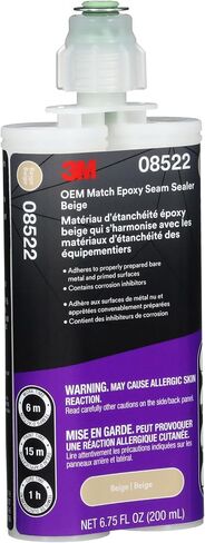 3M OEM Match Epoxy Seam Sealer 08524، أبيض، 200 مل، إيبوكسي للسيارات من جزأين، متوسط ​​الجسم، علاج سريع، للسيارات المعدنية العارية أو الأسطح المعدة in Kuwait