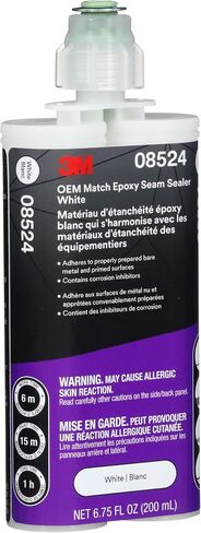 3M OEM Match Epoxy Seam Sealer 08524، أبيض، 200 مل، إيبوكسي للسيارات من جزأين، متوسط ​​الجسم، علاج سريع، للسيارات المعدنية العارية أو الأسطح المعدة in Saudi Arabia