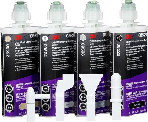 3M OEM Match Epoxy Seam Sealer 08524، أبيض، 200 مل، إيبوكسي للسيارات من جزأين، متوسط ​​الجسم، علاج سريع، للسيارات المعدنية العارية أو الأسطح المعدة in Saudi Arabia
