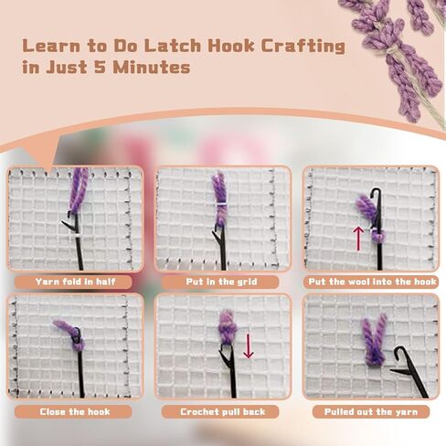 Miaceito Pre-Printed Love Latch Hook Kits for Adults Beginners, DIY Latch Hook Pillow Kits Includes Wooden Hook to Make 17x17 Inch Home furnishings Sofa Decoration in Saudi Arabia