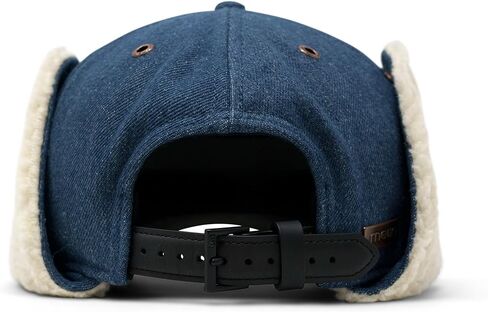 melin A-Game Brick Lumberjack Thermal, Medium Blue Denim, Winter Strapback Hat with Adjustable Ear Flaps, Cold-Weather Caps for Men & Women, Medium-Large in Kuwait