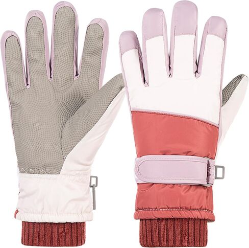 Kids Winter Ski Gloves Touchscreen and Waterproof Warm Snow Gloves for Snowboarding, Sledding for Boys Girls in Saudi Arabia