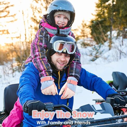 Kids Winter Ski Gloves Touchscreen and Waterproof Warm Snow Gloves for Snowboarding, Sledding for Boys Girls in Saudi Arabia