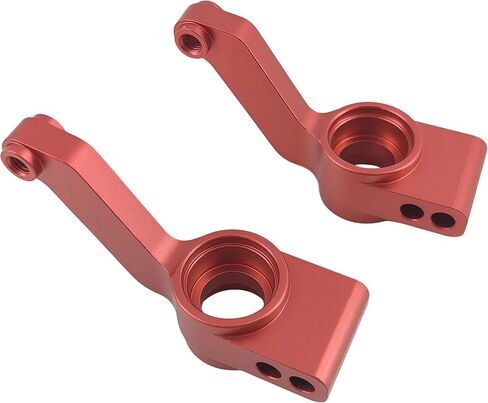 كتل العجلات من الألومنيوم RC Car C-Hubs، وكتل التوجيه ومجموعة حاملات المحور الخلفي لـ 1/10 Slash 4X4، Stampede 4X4، Rustler 4WD، استبدال الأجزاء #6837#6832#1952 (أحمر) in Saudi Arabia
