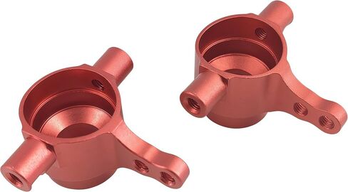 كتل العجلات من الألومنيوم RC Car C-Hubs، وكتل التوجيه ومجموعة حاملات المحور الخلفي لـ 1/10 Slash 4X4، Stampede 4X4، Rustler 4WD، استبدال الأجزاء #6837#6832#1952 (أحمر) in Saudi Arabia