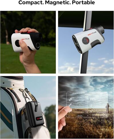 جهاز تحديد نطاق الجولف GF2 مع منحدر، جهاز تحديد نطاق الليزر بطول 1300 ياردة للجولف والصيد، تكبير 7.5X، اهتزاز قفل عمود العلم، ملحقات جولف مغناطيسية قابلة لإعادة الشحن in Kuwait