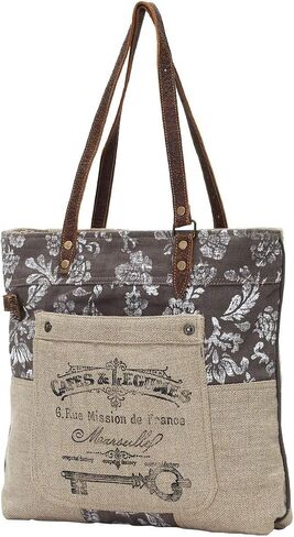 USA Stamp Upcycled Canvas and Genuine Leather Crossbody Bag in Saudi Arabia