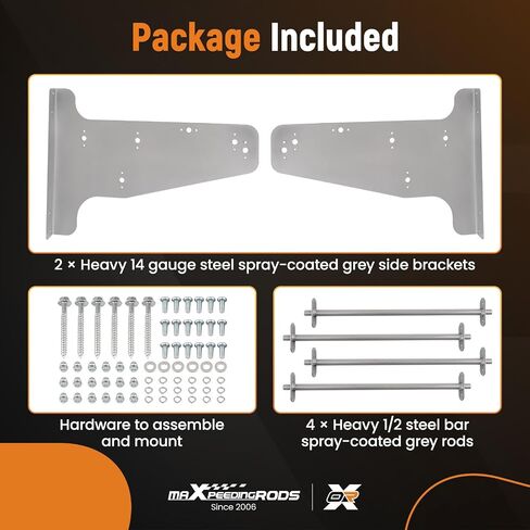 maXpeedingrods Tour Pak Pack Wall Mount Storage Rack Holder for Harley Electra Glide 1997- Passenger Backrest Storage Holder Grey in Saudi Arabia