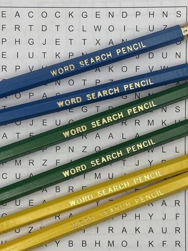 Word Search Pencils Set, Puzzle Lover Novelty Gift Set, 6-Pack in Saudi Arabia